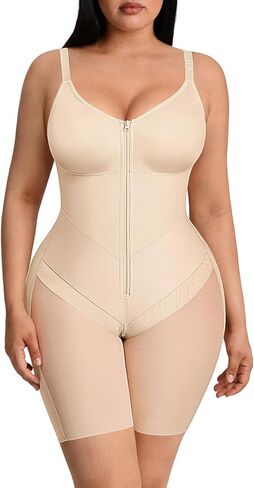 FeelinGirl Fajas Colombianas Moldeadoras Shapewear Tummy Control Postpartum Butt Lifting Body Shaper with Zipper Crotch in Saudi Arabia