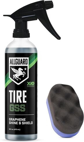 الإطارات GSS-Sio2 ™ Tyre Shine Spray مع أشكال الجرافين رابطة ثلاثية الجزيئات إلى المطاط-حماية مقاومة للماء وطويلة الأمد-الساتان الأسود-تطبيق سهل ، بدون ترسل مع وسادة قضيب in Kuwait