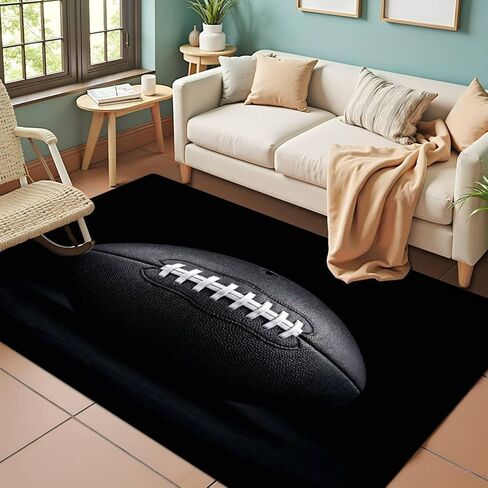 سجادة منطقة كرة القدم الأمريكية الكلاسيكية في الهواء الطلق، سجادة لعب، سجادة أرضية، سجادة حديثة غير قابلة للانزلاق، ديكور منزلي، غرفة المعيشة، غرفة النوم، الحضانة، 3 × 5 قدم in Kuwait