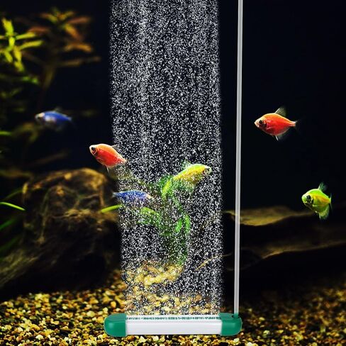 hygger 13.9 Inch Aquarium Bubble Strip, Nano Dual-Row Aquarium Air Stone, Quiet Dissolved Oxygen Diffuser Air Bubble Curtain Wall, Self-Sinking Fish Tank Bubbler Decoration for Saltwater Freshwater in Saudi Arabia