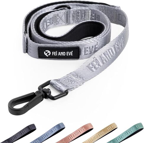 2026 New Edition, Fei & Eve Classic Dog Leash - 6FT, Dual Padded Handles, 360° Swivel Hook, Heavy Duty 210D Nylon - No-Pull Design with Traffic Control Handle - for Small/Medium/Large Dogs, Champagne in Saudi Arabia