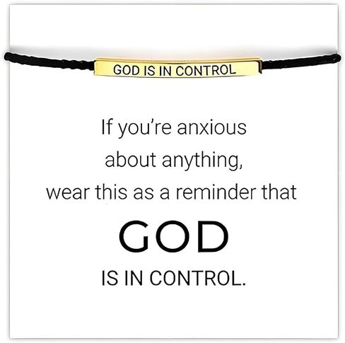Frodete God is in Control سوار الله الإيمان سوار هدايا ملهمة للنساء المجوهرات المسيحية تشجيع هدية للمؤمنين in Saudi Arabia
