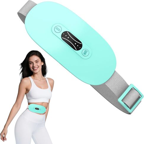 LISACOOL Portable Ccordless Heating Pad for Period Cramps Electric Waist Belt Device Portable Heatings Pad with 3 Heat Levels and 3 Massage Modes Birthday Gifts for Women and Girls (Pink) in Saudi Arabia