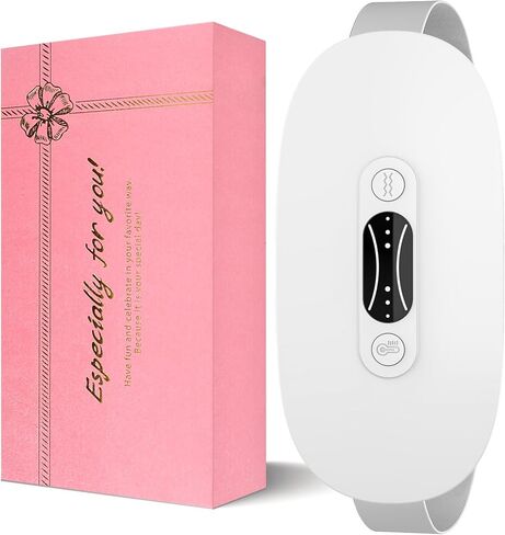 LISACOOL Portable Ccordless Heating Pad for Period Cramps Electric Waist Belt Device Portable Heatings Pad with 3 Heat Levels and 3 Massage Modes Birthday Gifts for Women and Girls (Pink) in Saudi Arabia