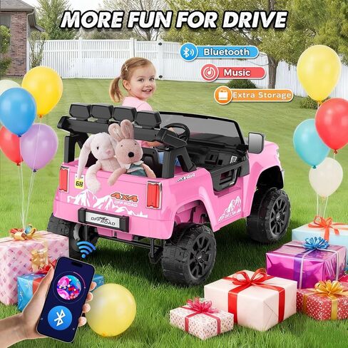 ألعاب ركوب كهربائية 24 فولت من Hikole للأطفال الكبار 4-8، سيارة كهربائية XL بمقعدين مع جهاز تحكم عن بعد، مفتاح 4WD/2WD، مقاعد فسيحة مقاس 22 بوصة، إضاءة LED ساطعة، مساحة تخزين إضافية، بلوتوث وMP3، 3 سرعات، أخضر in Kuwait