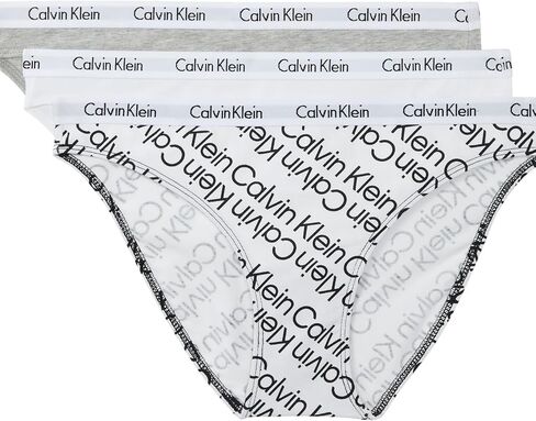 Calvin Klein Carousel Logo Cotton Stretch Bikini Panties, 3 Pack in Saudi Arabia