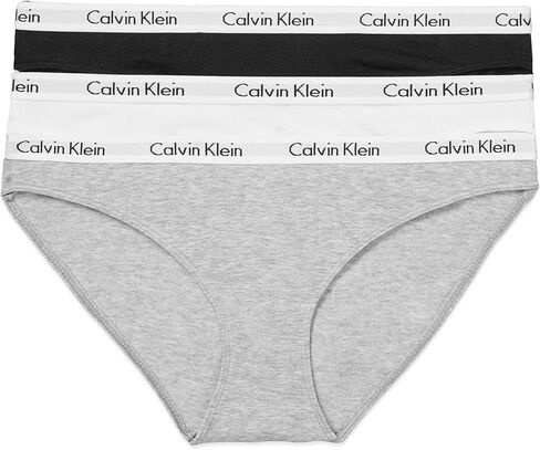Calvin Klein Carousel Logo Cotton Stretch Bikini Panties, 3 Pack in Saudi Arabia