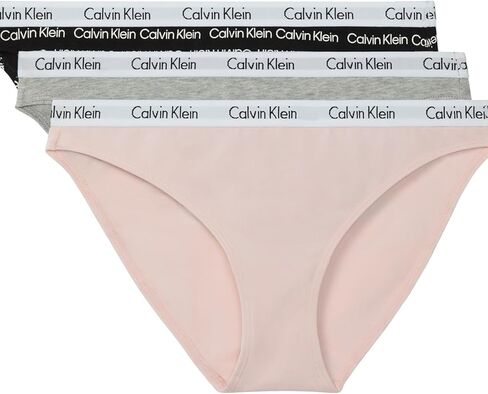 Calvin Klein Carousel Logo Cotton Stretch Bikini Panties, 3 Pack in Saudi Arabia