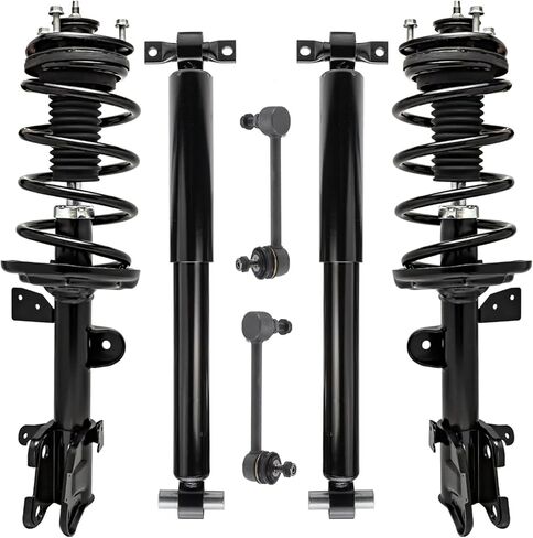 Detroit Axle - Struts Shocks 6pc Suspension Kit for Ford 2011 2012 2013 2014 Mustang, 2 Front Struts with Coil Spring Assembly 2 Sway Bar End Links 2 Rear Shock Absorbers Replacement in Saudi Arabia