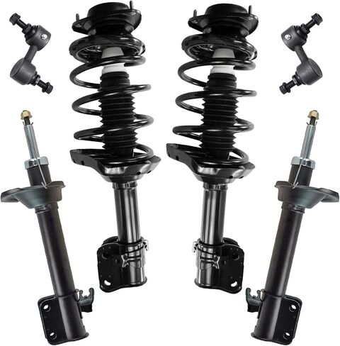 Detroit Axle - Struts Shocks 6pc Suspension Kit for Ford 2011 2012 2013 2014 Mustang, 2 Front Struts with Coil Spring Assembly 2 Sway Bar End Links 2 Rear Shock Absorbers Replacement in Saudi Arabia
