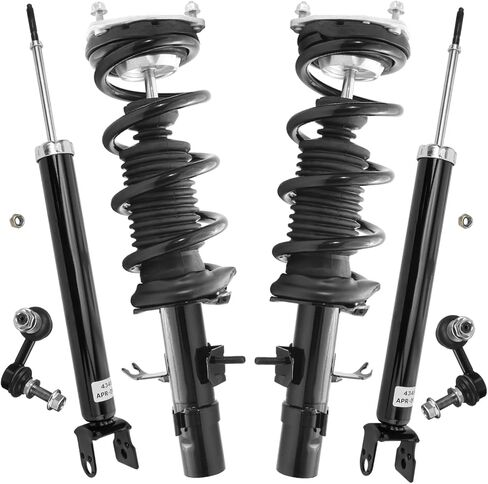 Detroit Axle - Struts Shocks 6pc Suspension Kit for Ford 2011 2012 2013 2014 Mustang, 2 Front Struts with Coil Spring Assembly 2 Sway Bar End Links 2 Rear Shock Absorbers Replacement in Saudi Arabia