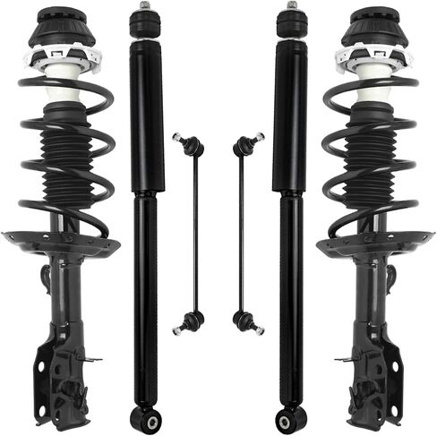 Detroit Axle - Struts Shocks 6pc Suspension Kit for Ford 2011 2012 2013 2014 Mustang, 2 Front Struts with Coil Spring Assembly 2 Sway Bar End Links 2 Rear Shock Absorbers Replacement in Saudi Arabia