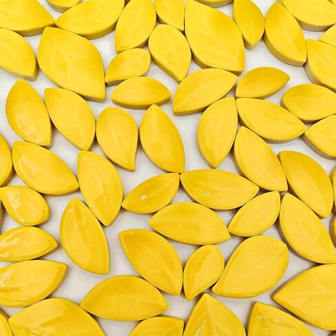 500g/1.1lb Leaf-Shaped Ceramic Mosaic Tiles,Ceramic Mosaic Pieces for Crafts,Mosaic Tiles for Home Decoration or DIY Crafts,Mosaic Making Supplies. (Dark Green) in Saudi Arabia