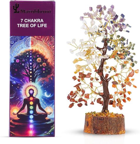 Marubhumi Crystal Tree Gift for Women, Handcrafted Tree of Life Chakra Healing Crystals & Stones for Positive Energy, Good Luck, Home and Office Desk Decor in Saudi Arabia