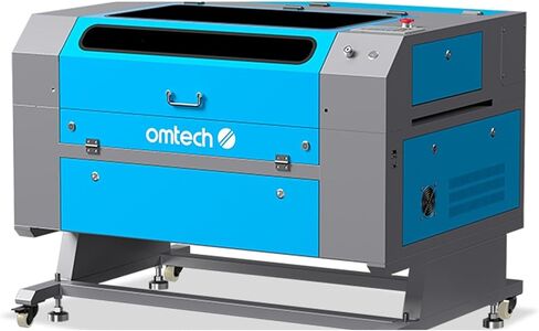 OMTech 60W CO2 Laser Engraver، آلة نقش بالليزر 20x28 بوصة مع التركيز التلقائي Autolift 4 Way Pass Air Assist مضخة مياه، آلة قطع الليزر التجارية للحفر للخشب والزجاج والأكريليك المزيد in Kuwait
