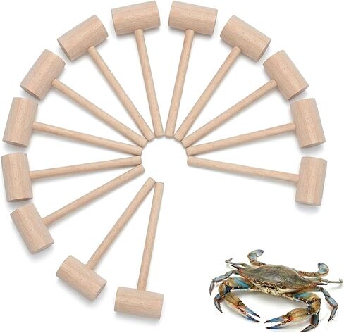 12 عبوة من مطارق المأكولات البحرية الخشبية أو مطارق جراد البحر، من خشب الزان الطبيعي in Kuwait