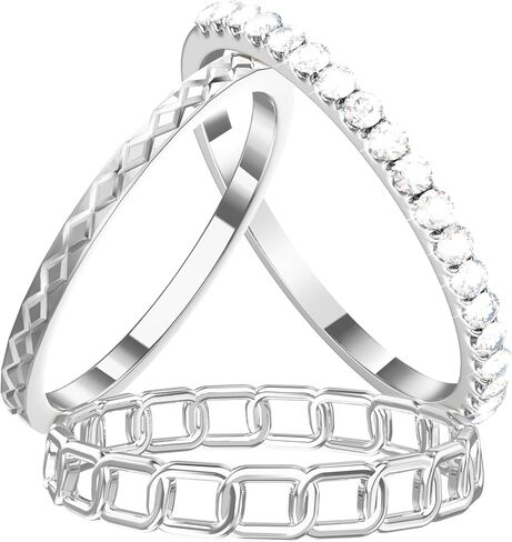YWXTW 3 Pack 14K Gold-Plated Stacking Rings for Oura Ring Gen 4 /Ultrahuman, Timeless Elegance Non Tarnish Stainless White Zirconia Engagement Oura Stackable Bands Gift for Women in Saudi Arabia