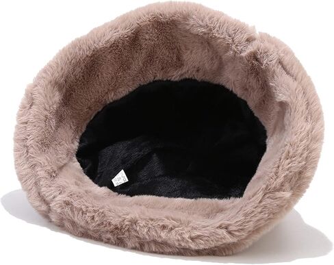 قبعة دلو من الفرو الصناعي الدافئ للشتاء من Umeepar، قبعة منفوشة بوم بوم للنساء والرجال in Kuwait