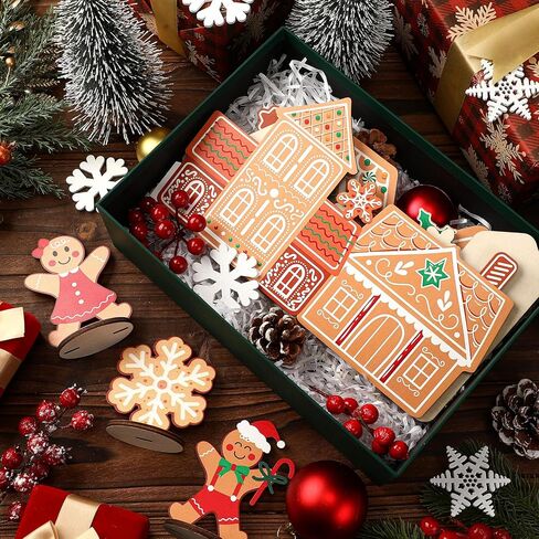 32 Inch Wooden Christmas Village Christmas Santa Tabletop Decoration Vintage Table Signs Plaques Foldable Farmhouse Centerpiece Xmas Village Decor for Home Kitchen Table Desk in Saudi Arabia