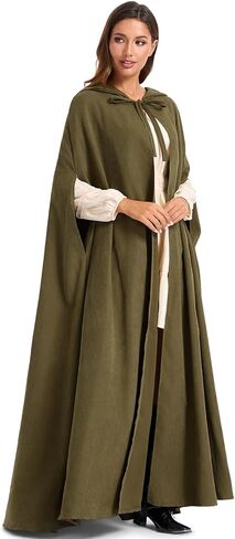 عباءة عصر النهضة مع نساء مقنعين في العصور الوسطى مع ثقوب الذراع لوزارة الهالوين in Kuwait