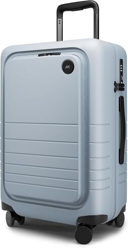 Monos Carry-On Pro Plus Luggage (23"), Hardside Spinner Suitcase with TSA Lock & Front Pocket, Airline Approved, Ocean Blue in Saudi Arabia