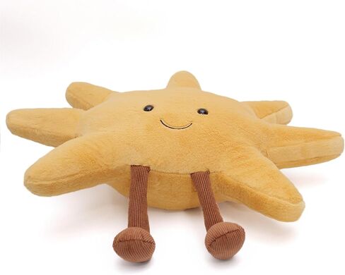 1 lb Weighted Sun Plush Pillow - 12 inch Stuffed Animal Weighted Plush Toy, Soft Cuddle Plushie, Birthday in Saudi Arabia