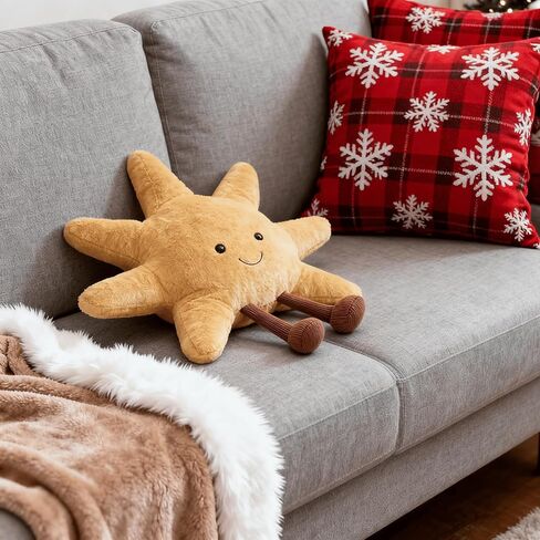 1 lb Weighted Sun Plush Pillow - 12 inch Stuffed Animal Weighted Plush Toy, Soft Cuddle Plushie, Birthday in Saudi Arabia