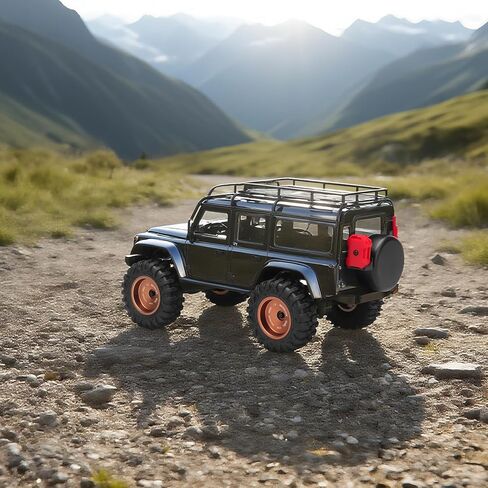 1.3 Beadlock RC Wheels and Tires, daitoku 1.3" Wheel Tires Set Aluminum Wheels Rims for TRX4M SCX24 1/18 1/24 RC Crawler - Black in Saudi Arabia