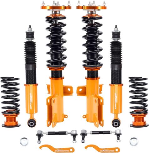 maXpeedingrods Coilovers for Ford Mustang 2005-2014, Height Adjustable Coilovers Suspension Kit, Preset Damping Shock Absorber Struts, Lowering Kit Gold in Saudi Arabia