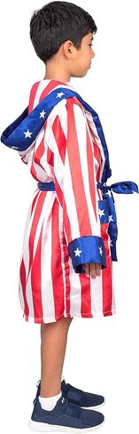 Boxing Robe and Shorts Halloween Costume in Satin for Halloween, Cute Cosplay Boxer Cloak for Kids in Saudi Arabia