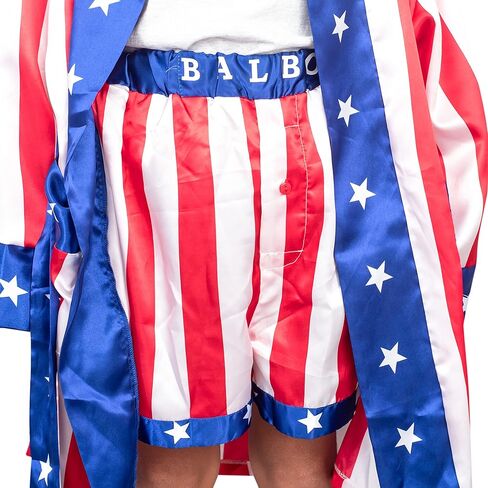 Boxing Robe and Shorts Halloween Costume in Satin for Halloween, Cute Cosplay Boxer Cloak for Kids in Saudi Arabia