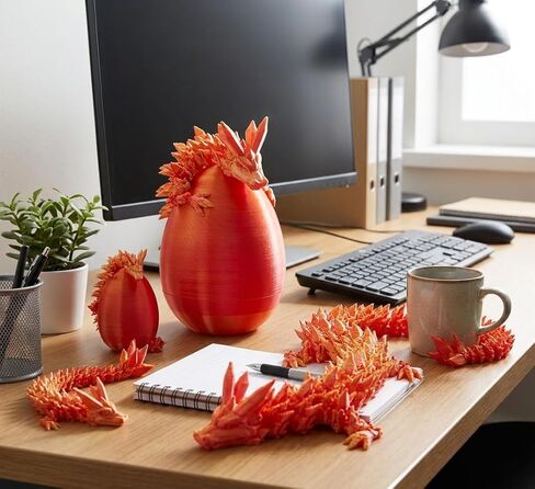 3D Printed Gragon Egg Statue, Suitable for Home Decoration Ornaments on Walls and Desktops, Gifts for Halloween, Christmas, and Holiday Parties in Saudi Arabia