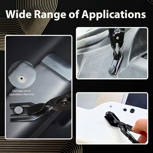 مجموعة Clip Clips Clips - أدوات إزالة التلقائية التلقائية لمستجمعات لوحة Door Plank Dashboard ، تقليم مجموعة الأزرق السبل برشام مع حقيبة تخزين لإصلاح السيارة الداخلية (3 أجهزة كمبيوتر) in Kuwait