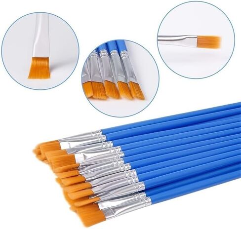 20PCS Painting Brushes Set,Paint Brushes with Round Acrylic Paintbrushes Sets,Arts Craft Acrylic Drawing Watercolor Tool (Blue) in Saudi Arabia