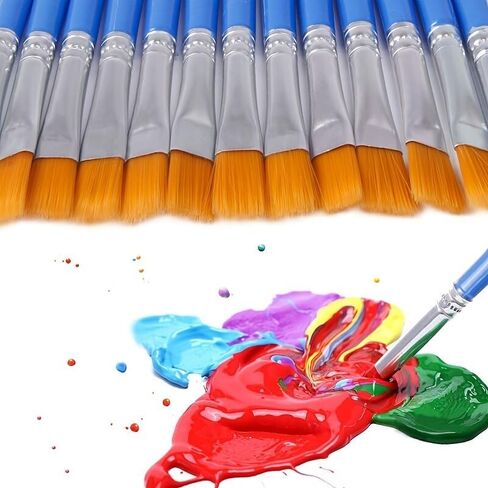 20PCS Painting Brushes Set,Paint Brushes with Round Acrylic Paintbrushes Sets,Arts Craft Acrylic Drawing Watercolor Tool (Blue) in Saudi Arabia