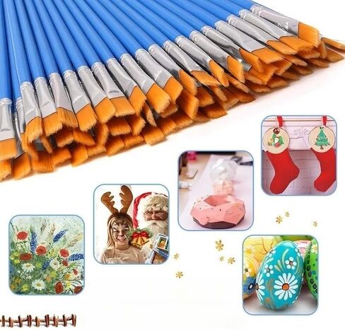 20PCS Painting Brushes Set,Paint Brushes with Round Acrylic Paintbrushes Sets,Arts Craft Acrylic Drawing Watercolor Tool (Blue) in Saudi Arabia