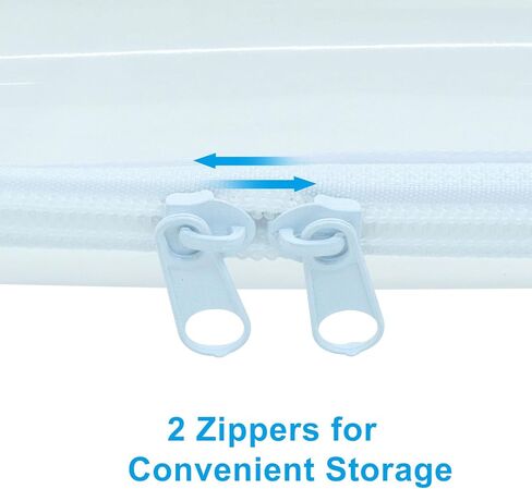 1pc Clear Hard Shell Zipper Cases - Plastic Double Zippered Storage Pouches for Travel, Makeup, Snacks & Cables Organization (Large) in Saudi Arabia