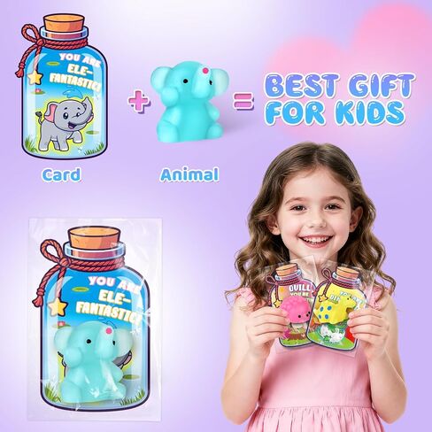 هدايا عيد الحب لمدرسة الأطفال، 32 حزمة من ألعاب Kawaii Mochi الإسفنجية اللطيفة تتوهج في الظلام مع بطاقة عيد الحب الحيوانية، ألعاب تململ إسفنجية لهدايا حفلات التبادل في الفصل الدراسي in Kuwait