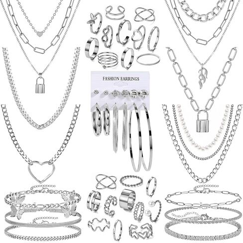 Gold Plated Jewelry Set for Women Fashion Costume Jewelry Necklace Bracelet Earrings Set for Christmas, Valentine's Day, Wedding in Saudi Arabia