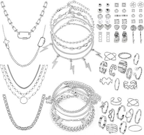 Gold Plated Jewelry Set for Women Fashion Costume Jewelry Necklace Bracelet Earrings Set for Christmas, Valentine's Day, Wedding in Saudi Arabia