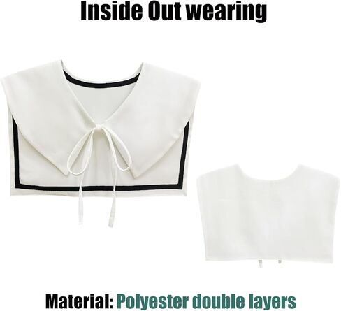 Sailor Collars Detachable for Women Polyester Neck Piece Accessory for T-Shirts, Sweaters, Dresses & Shirts in Kuwait
