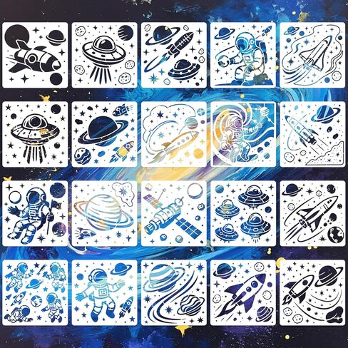 Texture Stencils for Crafts Reusable DIY Furniture Decor Art Painting Stencil 12Pcs Kit for Wood Embroidery Wall Silk Screen Journaling(11.8X7.8 Inch) in Saudi Arabia