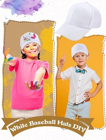 20 Pack Kids Cotton Baseball Hat Solid Color Golf Cap Summer Baseball Cap Plain Ball Hats Bulk for Child Outdoor Sports in Saudi Arabia