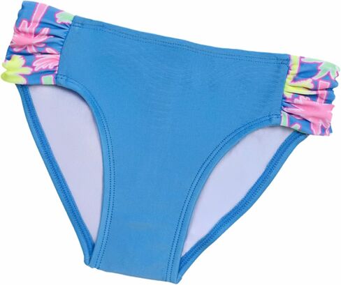 Aqua Green Girls Shortsleeve Ruffle Rashguard Swimsuit and Swim Bottom 2-Piece Set in Saudi Arabia