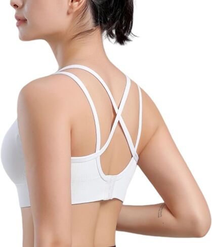 Cross Back Sports Bras for Women High Support Removable Padded Yoga Bra for Running Fitness 1 in Saudi Arabia