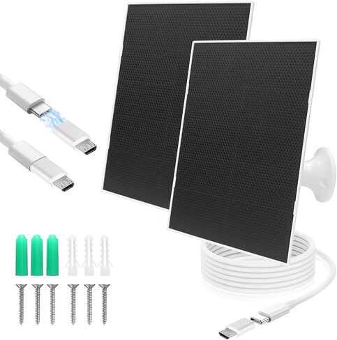 4W Solar Panel for Security Camera,Type C&Micro Solar Panel Charger for Rechargeable Battery Powered Outdoor Camera,Adjustable Mount Solar Panels 9.8ft Cable in Saudi Arabia