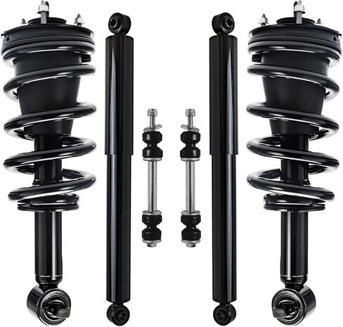 Detroit Axle - 4WD Front Struts & Coil Springs Rear Shock Absorbers Sway Bar Links Replacement for 2014-2018 Chevy GMC Silverado Sierra 1500 in Saudi Arabia