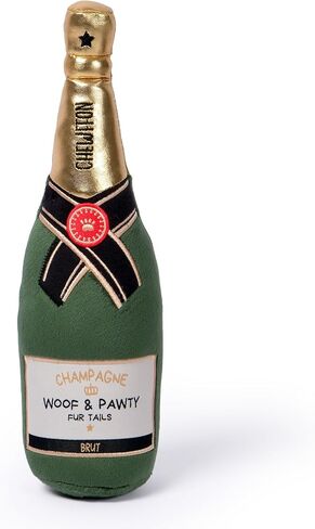 CHEWFFON Enrichment Dog Toys, Interactive Squeaky Champagne Bottle Puppy Toy for Boredom, Plush Present Birthday Toy for Small and Medium Dogs in Saudi Arabia