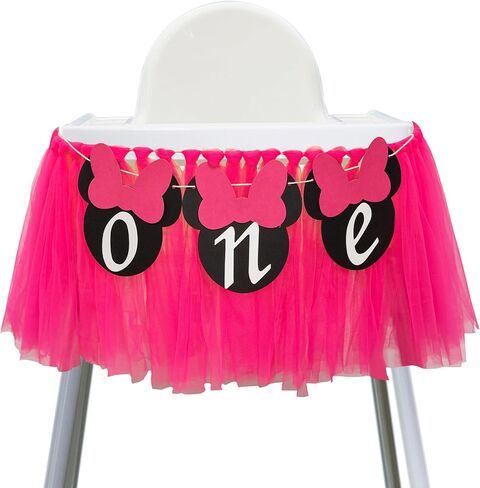 Mouse One High Chair Banner - First Birthday Party Decorations Banner, Cartoon Mouse Theme 1st Birthday Party Supplies High Chair Garland, Cartoon Sign Baby Shower Anniversary Party Garland in Saudi Arabia