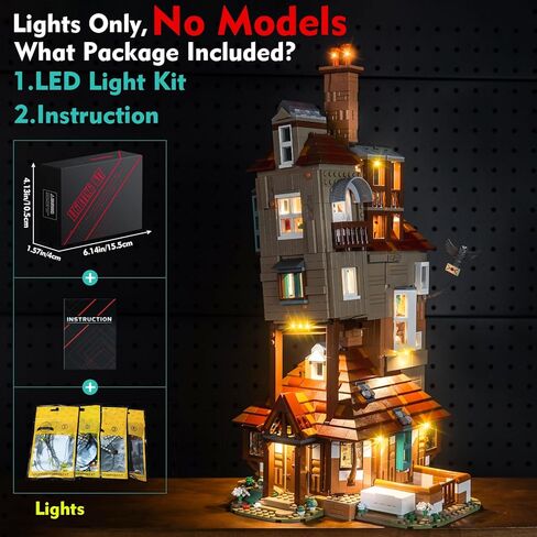 LED Light Kit Compatible with Lego The Burrow – Collectors' Edition 76437, Creative Lighting Set Accessories Compatible with Lego 76437, No Models Only Light (RC Version) in Saudi Arabia